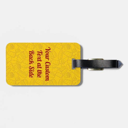 Étiquette À Bagage Balise Bagage Fries (Dos horizontal)