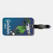 Étiquette À Bagage Balise bagage Garðabæ ou Islande (Dos horizontal)