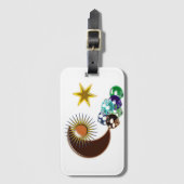 Étiquette À Bagage Balise bagage Lune (Devant Vertical)