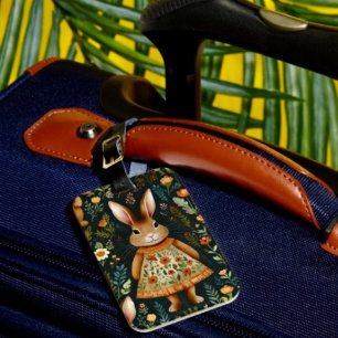 Étiquette À Bagage Balise Bagage Magique Bunny Springtime