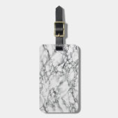 Étiquette À Bagage Balise Bagage Marbre blanc Faux (Devant Vertical)