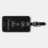 Étiquette À Bagage Balise bagage - Mariés neufs M & Mme (Devant horizontal)