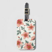 Étiquette À Bagage Balise bagage motif à fleurs (Devant Vertical)