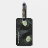 Étiquette À Bagage Balise bagage - Observation des yeux de chat (Dos Vertical)