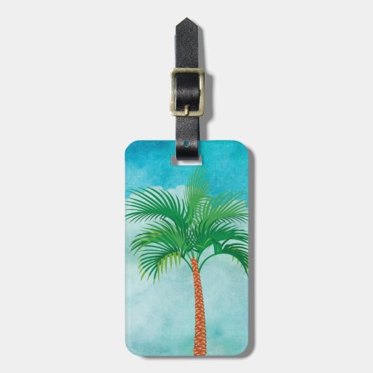 Étiquette À Bagage Balise Bagage Palm Tree (Devant Vertical)