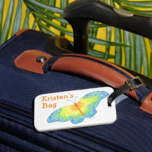 Étiquette À Bagage Balise Bagage Papillon