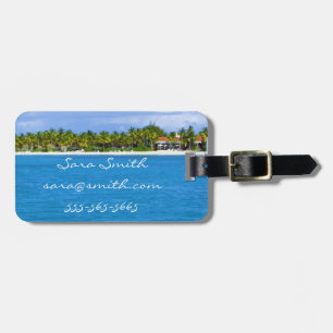 Étiquette À Bagage Balise Bagage Paradise Caraïbes - Personnalisable