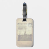 Étiquette À Bagage Balise Bagage Paris Postmark (Dos Vertical)