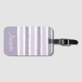 Étiquette À Bagage Balise Bagage Pastel Stripes (Devant Horizontal)