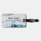 Étiquette À Bagage Balise Bagage personnalisé Vue Vagues côtières (Dos horizontal)