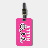 Étiquette À Bagage Balise bagage personnalisée avec design de volley- (Devant Vertical)