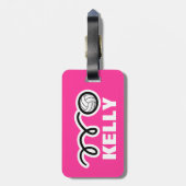 Étiquette À Bagage Balise bagage personnalisée avec design de volley- (Dos Vertical)