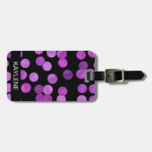 Étiquette À Bagage Balise bagage personnalisée avec points d'huile ro (Devant horizontal)