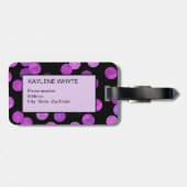 Étiquette À Bagage Balise bagage personnalisée avec points d'huile ro (Dos horizontal)