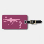 Étiquette À Bagage Balise bagage personnalisée Cute Rose Kids Balleri (Devant horizontal)