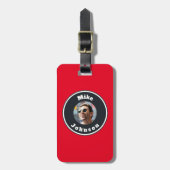 Étiquette À Bagage Balise bagage - Photo personnalisée & nom (Devant Vertical)