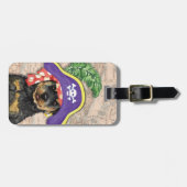 Étiquette À Bagage Balise Bagage Pirate Rottweiler (Devant horizontal)