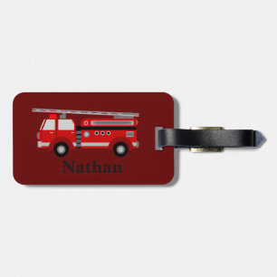 Étiquette À Bagage Balise bagage pour camion rouge pour enfant mignon
