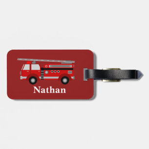 Étiquette À Bagage Balise bagage pour camion rouge pour enfant mignon