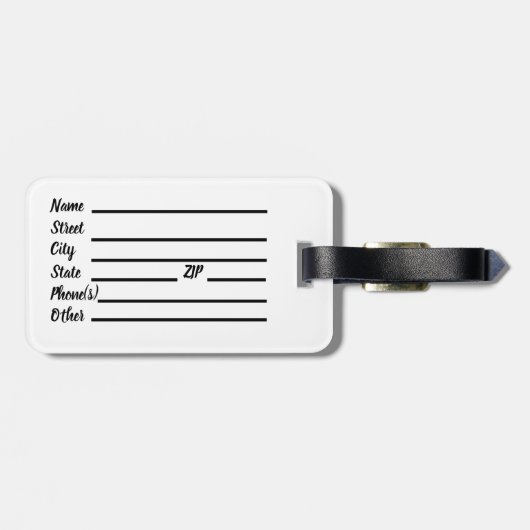 Étiquette À Bagage Balise Bagage Saint Christopher (Dos horizontal)