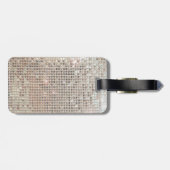 Étiquette À Bagage Balise Bagage Séquins Étincelants (Dos horizontal)