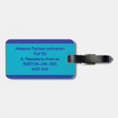 Étiquette À Bagage Balise bagage sur mesure pour les chouettes, rouge (Dos horizontal)