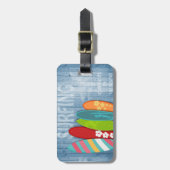 Étiquette À Bagage Balise Bagage Surfboards (Devant Vertical)