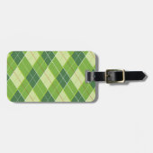 Étiquette À Bagage Balise bagage verte du tee motif Golf Jacquard (Devant horizontal)