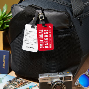 Étiquette À Bagage BALISE - Bagages émotionnels - Ouvrez à vos risque
