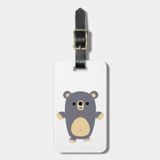 Étiquette À Bagage Balise Balise Bête Bleue Cartoon Bear