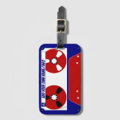 Étiquette À Bagage Balise Bande de la cassette Balise Bleu/Rouge (Devant Vertical)