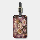 Étiquette À Bagage Balise Belle Motif Fleur Acrylique (Devant Vertical)