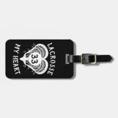 Étiquette À Bagage Balise Black Lacrosse My Heart Luggage (Devant horizontal)