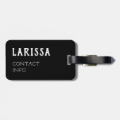 Étiquette À Bagage Balise Black Lacrosse My Heart Luggage (Dos horizontal)