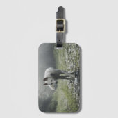 Étiquette À Bagage Balise blanche de bagage Husky Sibérien (Devant Vertical)