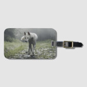 Étiquette À Bagage Balise blanche de bagage Husky Sibérien (Devant Horizontal)