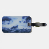 Étiquette À Bagage Balise Blue Clouds Blue Sky Luggage (Dos horizontal)