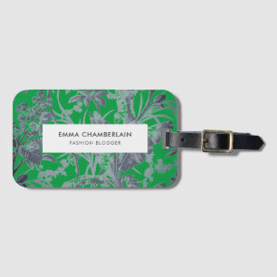 Étiquette À Bagage Balise Botanique Green Chinoiserie Custom Luggage