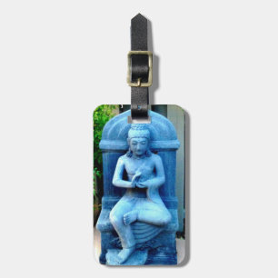 Étiquette À Bagage balise Bouddha bleu pierre