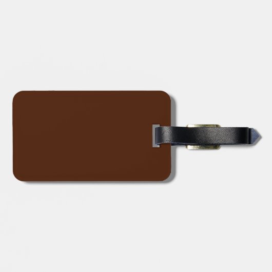 Étiquette À Bagage Balise Chocolat Brown (Dos horizontal)