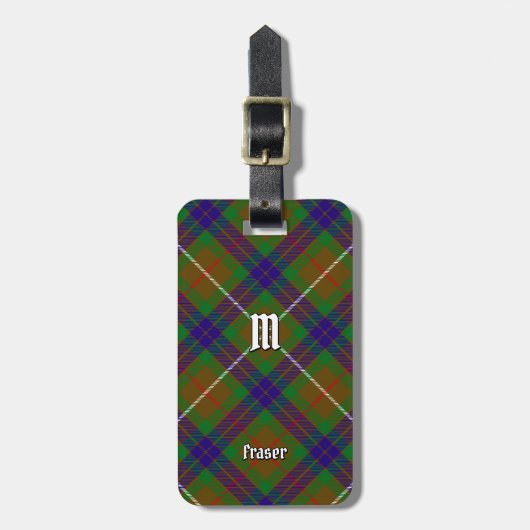 Étiquette À Bagage Balise Clan Fraser Chasse Tartan Luggage (Devant Vertical)