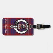 Étiquette À Bagage Balise Clan Hamilton Crest et bagage Tartan (Devant horizontal)