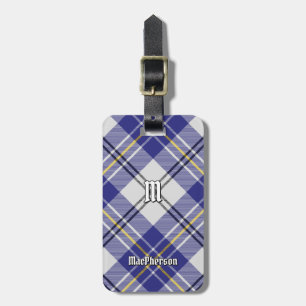 Étiquette À Bagage Balise Clan MacPherson Robe Bleue Tartan Bagage