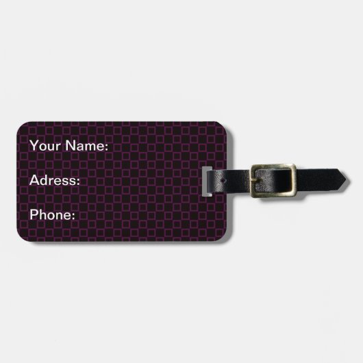 Étiquette À Bagage Balise classique en cerise brune (Devant horizontal)