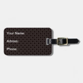 Étiquette À Bagage Balise classique en chocolat marron (Devant horizontal)