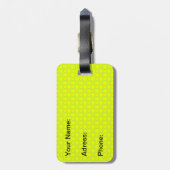 Étiquette À Bagage Balise classique jaune et vert menthe (Dos Vertical)