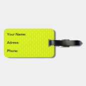 Étiquette À Bagage Balise classique jaune et vert menthe (Dos horizontal)