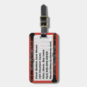 Étiquette À Bagage Balise Coque Clarinet (Devant Vertical)