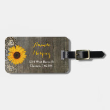 Balise Country Rustic Sunflower et dentelle