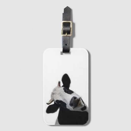 Étiquette À Bagage Balise Curious Cow Luggage (Devant Vertical)